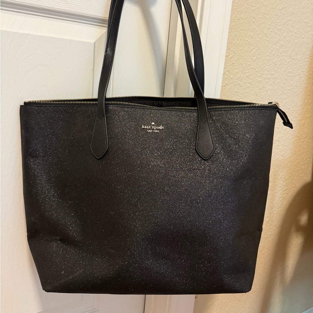 Kate Spade Black Glitter Bag